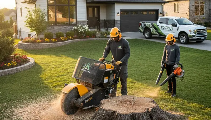 Professional stump removal service in Seattle, WA by Chop Chop Tree clearing yard space safely